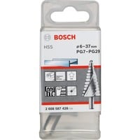 HSS-Stufenbohrer, Ø 6mm - Ø 37mm, PG7 - PG29 12 Stufen, mit Spiralnut