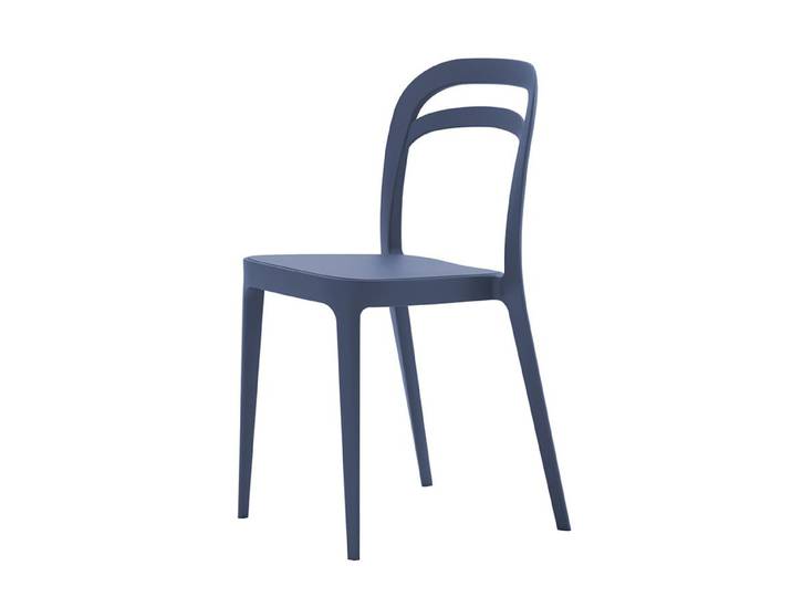 ALMA DESIGN set de 4 chaises JULIE (Bleu violet - Polypropylène)