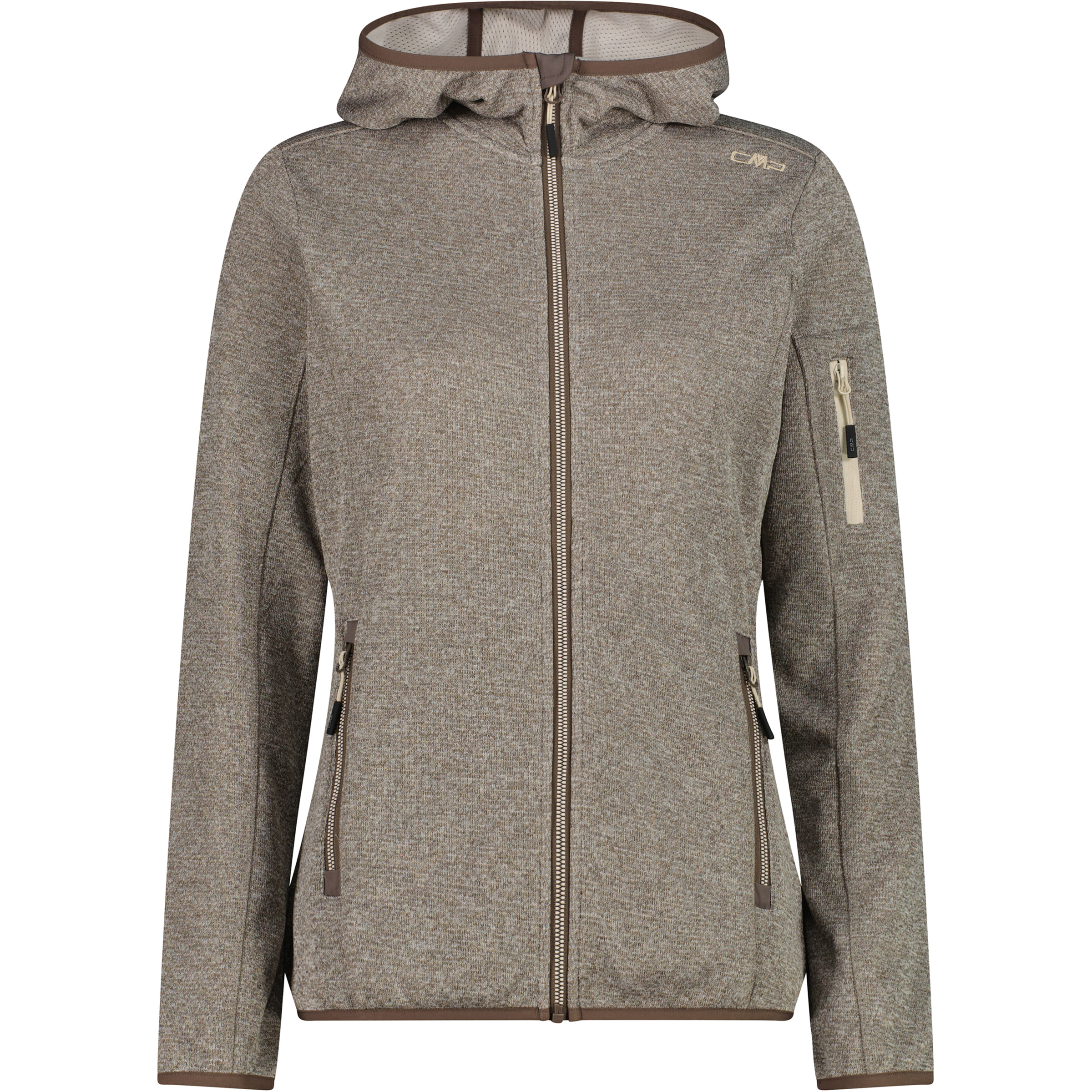 CMP Knitted Damen Fleecejacke grau Größe XXS Trekking Elastisch