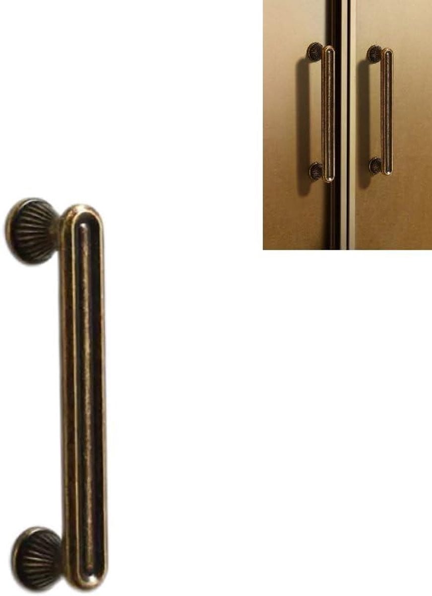 Set van 5 bronzen ladehandgrepen van zinklegering met een lengte van 96 mm