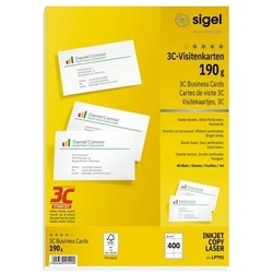 Sigel Visitenkarten LP791 weiß, 8.5x5.5 cm