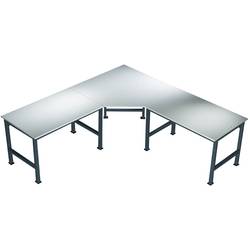 Manuflex AU0047.7016 Fünfeck-Verkettungselement UNIVERSAL mit Kunststoff-Platte, für Tischtiefe = 800 mm Anthrazit
