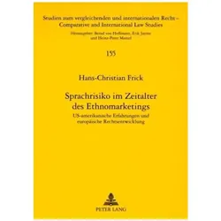 Sprachrisiko im Zeitalter des Ethnomarketings, Fachbücher von Hans-Christian Frick, Erik Jayme