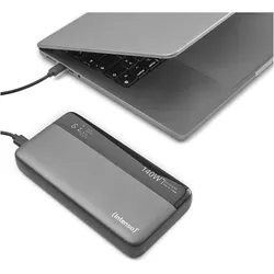 Intenso HE25000 (25000 mAh, 140 W, 92.50 Wh), Powerbank, Schwarz, Grau