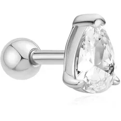 ANIA HAIE - SINGLE EARRING - PEARL BARBELL - silver