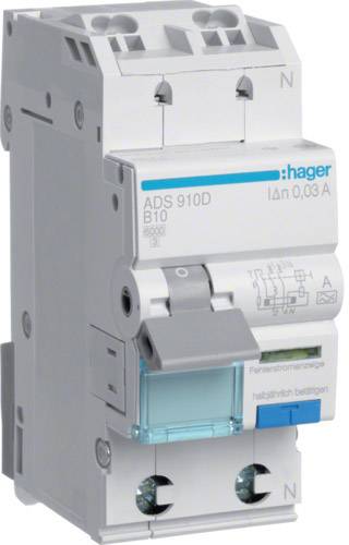 Hager ADS910D Fehlerstrom-Schutzschalter 1polig 10A 0.03A 240V