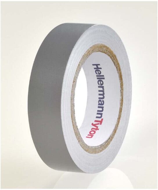 HellermannTyton Ruban isolant PVC gris Flex 15-GY15x10m (710-00108)
