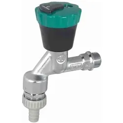 Schlosser, Ventil, Schlösser Auslaufventil, mit Wasser safe Oberteil, abschliessbar, mit Rohrbelüfter, 1/2", matt verc