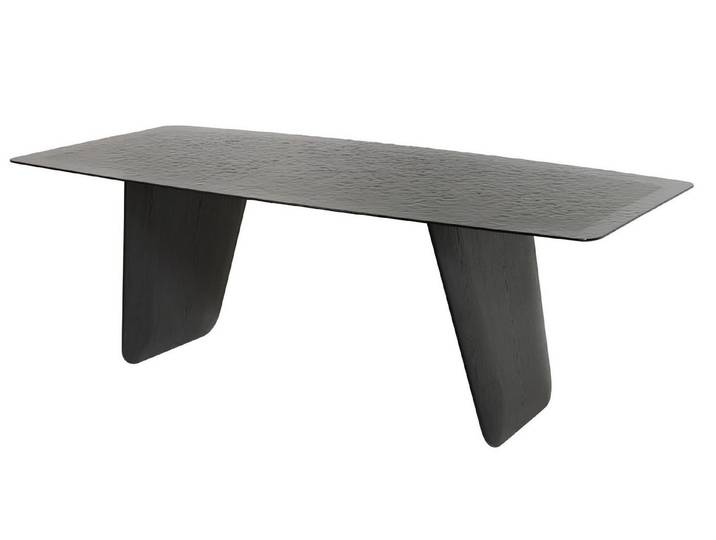 JVmoebel Esstisch Esstisch Modern Schwarz Stabil Robust Geädert Rau Einzigartig, Made in Europa