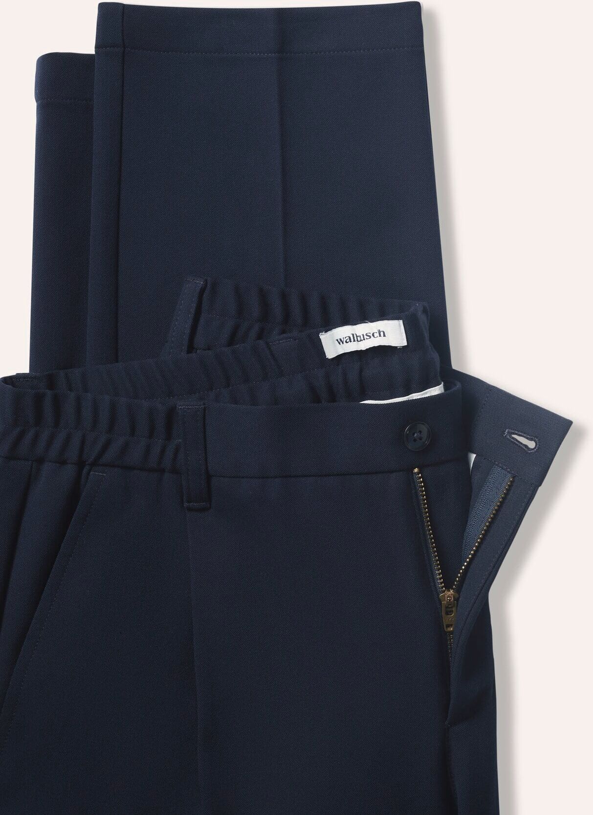Walbusch Anzug Hose mit Bundfalte, Modern Fit, Farbe Blau, 52, neu: Anzug mit Blouson sehr bequem, da elastisch Herren