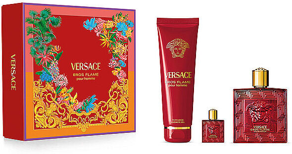 VERSACE Geschenkset - Eros Flame Pour Homme Set 150ml / 100ml / 5ml EG