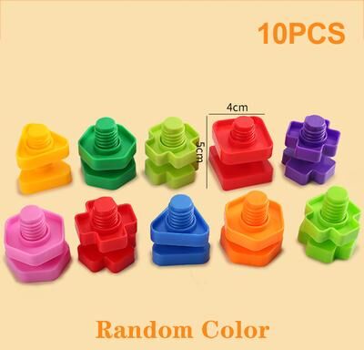 Perfect Picks Market STEM Kids Screw Building Blocks Educational Puzzle Set 10pcs