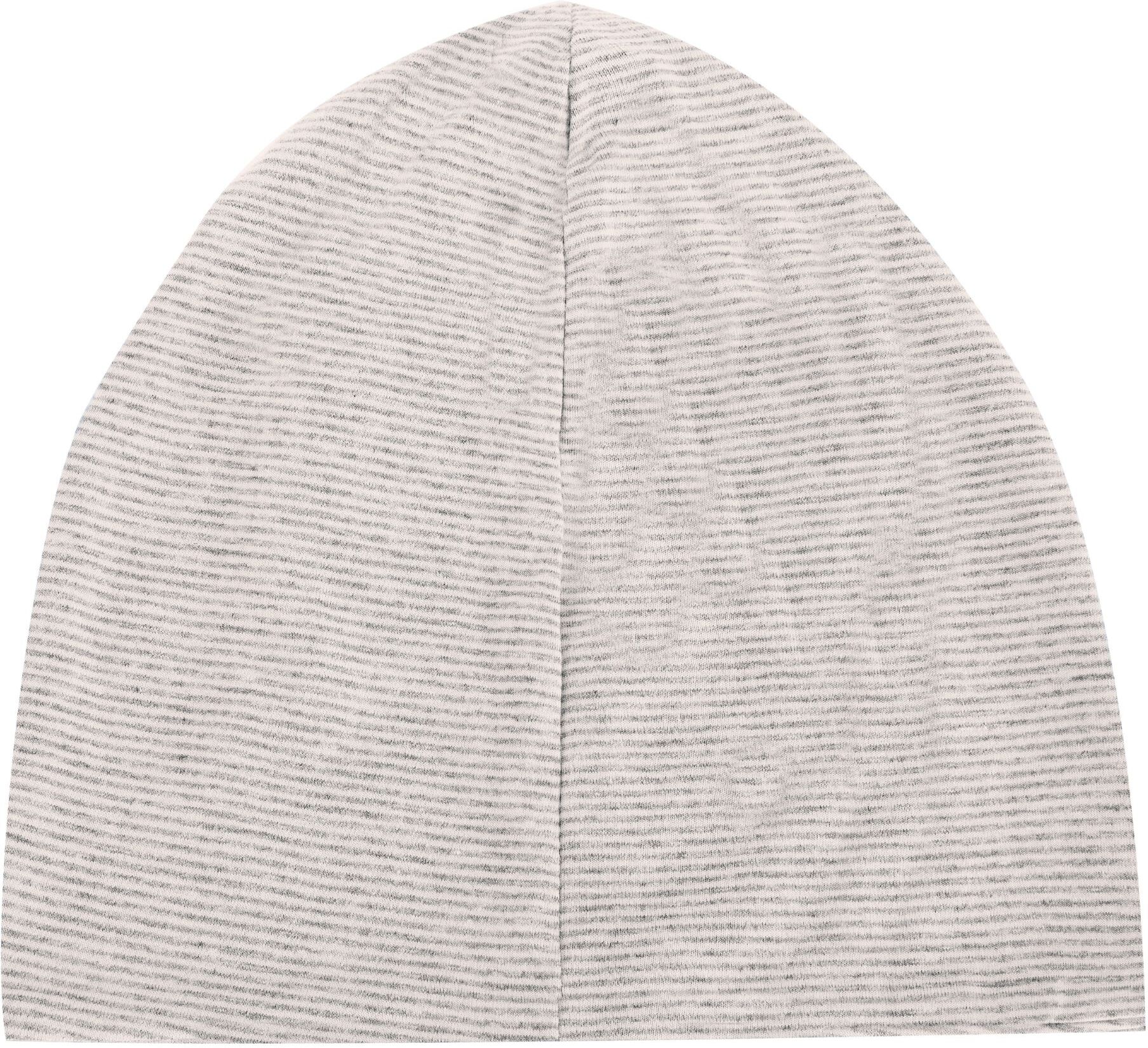 Beanie CHILLOUTS "Pittsburgh Hat", grau (nature, grau), Feinstrick, Baumwollmischung, Mützen Beanie, gestreifte Longbeanie aus Baumwolle nature, grau Einheitsgröße