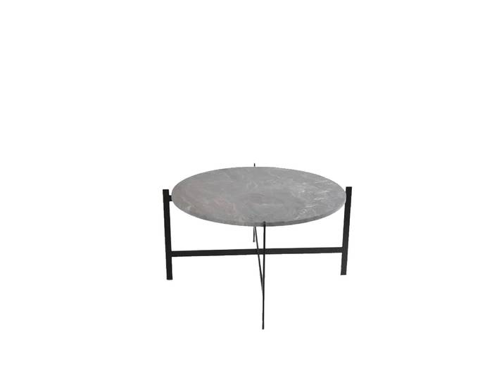 OX Denmarq Table basse Deck Marbre gris, support noir