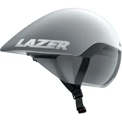LAZER Helm Volante KinetiCore Triathlon/Zeitfahren Matte White Silver (S) 52-56