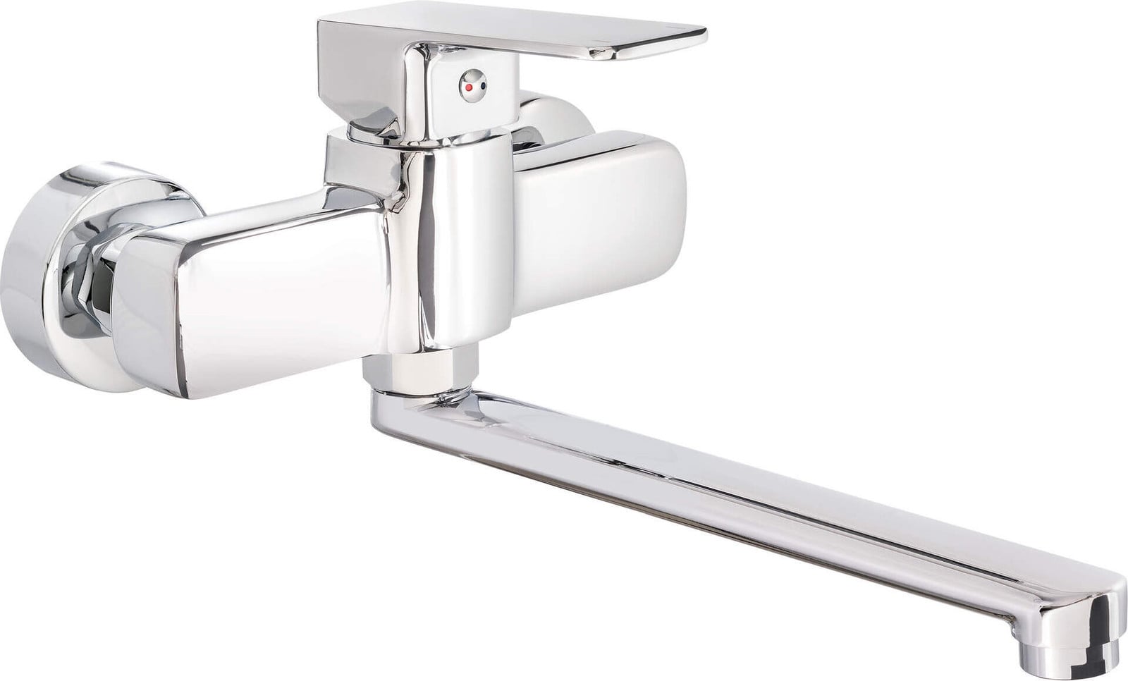DEANTE Verstelbare wandmengkraan voor wastafel, Chroom, Messing, Lengte: 28,8 cm
