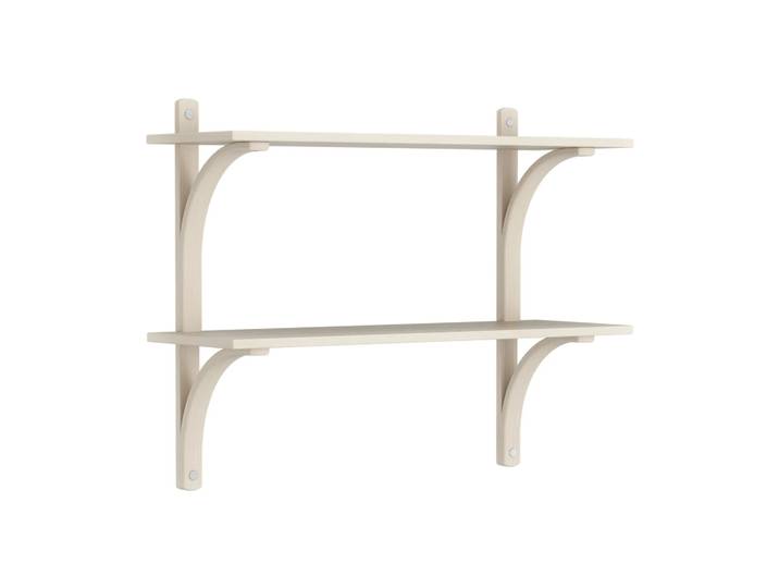 Swedese Levi Regal Weiß pigmentierte Esche-Edelstahl, 2‑teilig, 90 cm