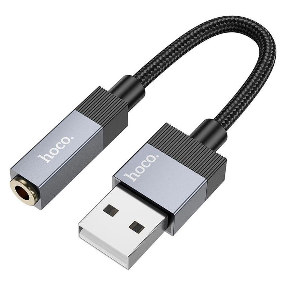 Hoco Cable Cable AUX Jack 3,5 mm (male) to Jack 3,5 mm (male) 1 m UPA32 black (1 m, AUX Kabel) (60918798)