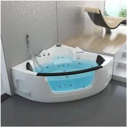 HOME DELUXE Whirlpool Badewanne mit Lichttherapie LAGUNA L - 157 x 157 cm