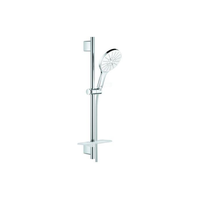 Grohe Rainshower SmartActive 150 Brausegarnitur 26592LS0 moon white, 600mm, 3 Strahlarten, Durchflussbegrenzer 9,5 l/min