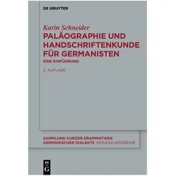Paläographie und Handschriftenkunde für Germanisten, Fachbücher von Karin Schneider