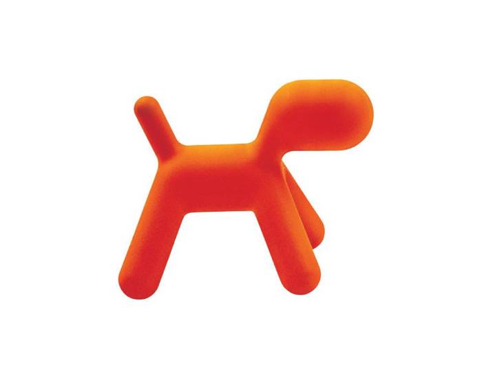 MAGIS chaise pour enfants chien abstrait PUPPY MEDIUM (Orange - Polyéthylène)