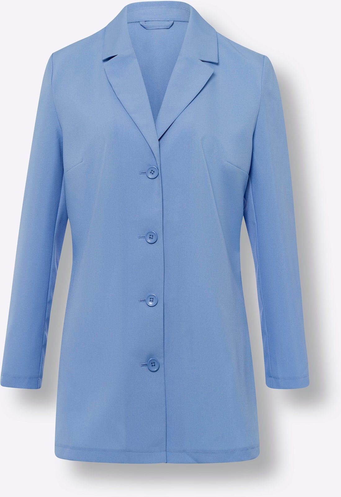 Hosenanzug, Damen, Gr. 38, Normalgrößen, blau (himmelblau), 100% Polyester, Anzüge Hosenanzug