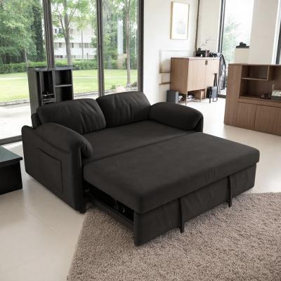 "54"" Velvet Convertible Sofa Bed with Retractable Bed"