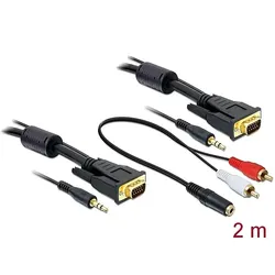 DELOCK Kabel VGA + Sound ST/ ST 2,0m