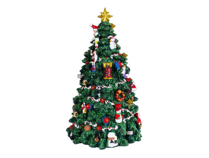 Christmas Paradise Spieluhr mechanisch aufziehbar 32 cm, (Weihnachtsdeko, Weihnachtsbaum, 1-tlg), spielt Musik, dreht sich, grün