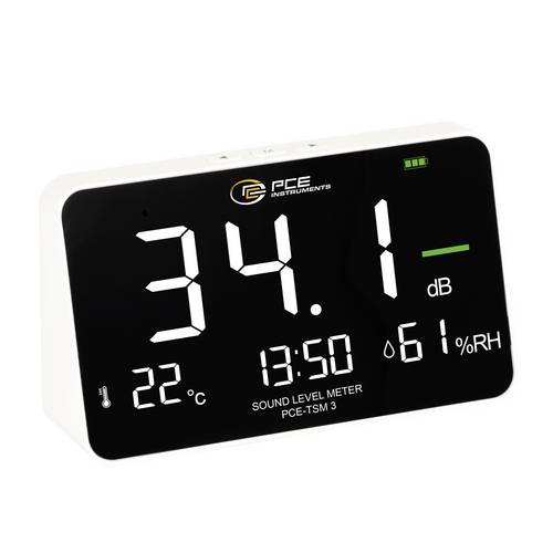 PCE Instruments Schallpegelmessgerät PCE-TSM 3 |Schallpegel 30dB..130dB |Temperatur -10..+60°C |Luftfeuchtigkeit 20..85%