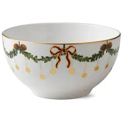 Royal Copenhagen Stjerne Riflet Jul skål 180 cl, Schüssel + Schale, Mehrfarbig