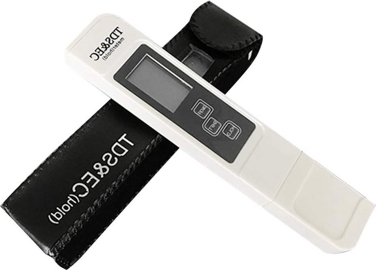 Digitale LCD EC Meter voor Waterkwaliteitstesten - Wit - 0-9990 PPM