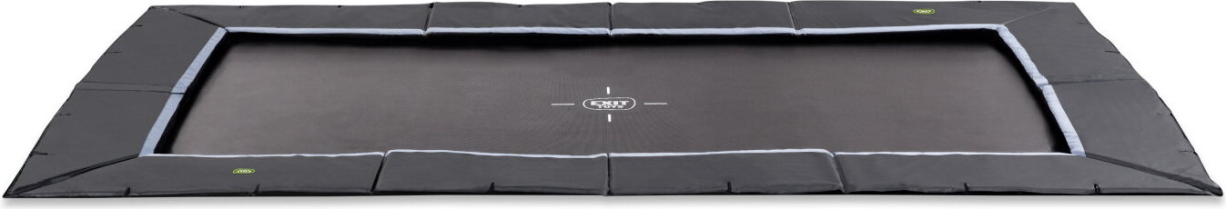 EXIT Dynamic Sporttrampolin 275x458cm, Bodentrampolin, Rechteckig, für Kinder, Schwarz