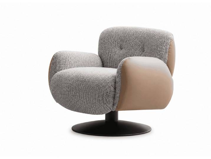 JVmoebel Loungesessel Stilvoller Grauer Wohnzimmer Sessel Stoffsessel Loungesessel Möbel (1-St), Made in Europa