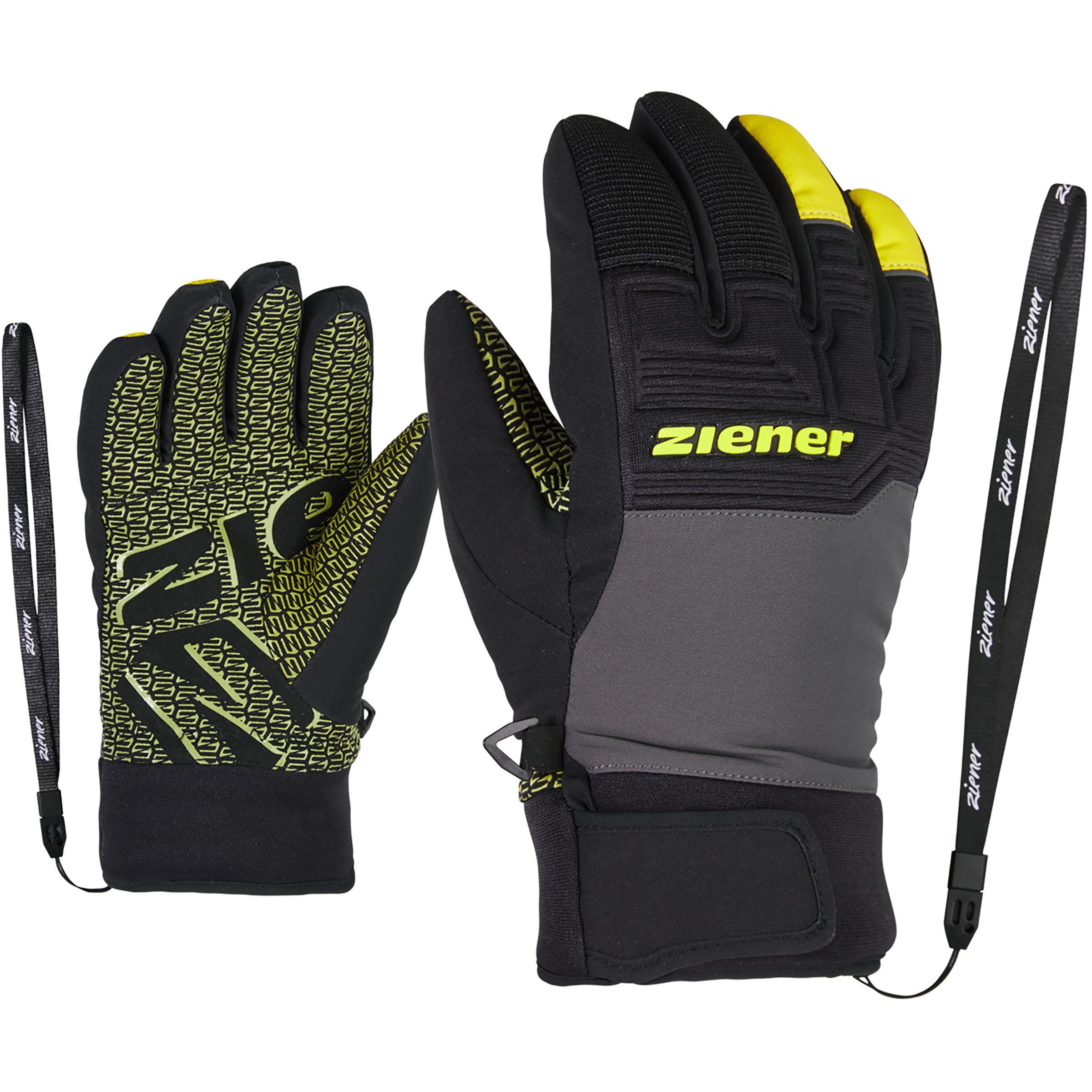 Ziener Lanus As Pr Kinder Fingerhandschuhe grau Größe 5.5 Freeride | Skifahren | Splitboard Isolierend Wasserabweisend