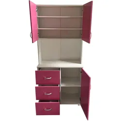 HTI-Living, Regal, Küchenschrank Blanca Pink Weiss (80 x 40 x 180 cm)