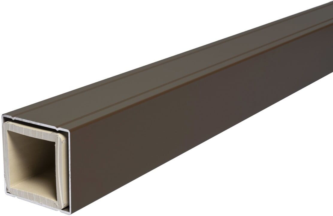 elephant Alupfosten 185 x 6,8 x 6,8 braun mit Abdeckung
