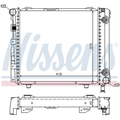 NISSENS Kühler, Motorkühlung 62650 für Mercedes