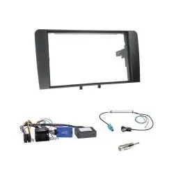 Audi A3 8P 2003 - 2012 Teilaktivsystem Einbauset 2-DIN Radioblende+Lenkradada...