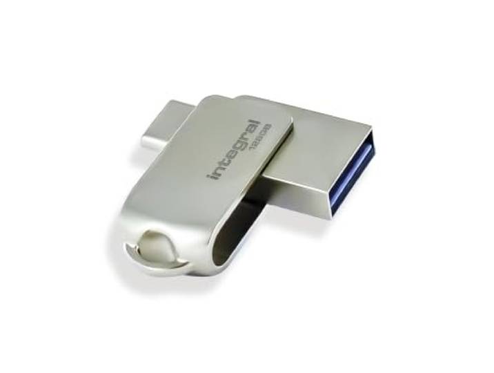 Integral 128GB CLE USB3.0 360-C DUBBELE TYPE-C META