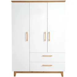 roba »Finn« 3-türiger Kleiderschrank - 134,5x55x200cm - weiß -