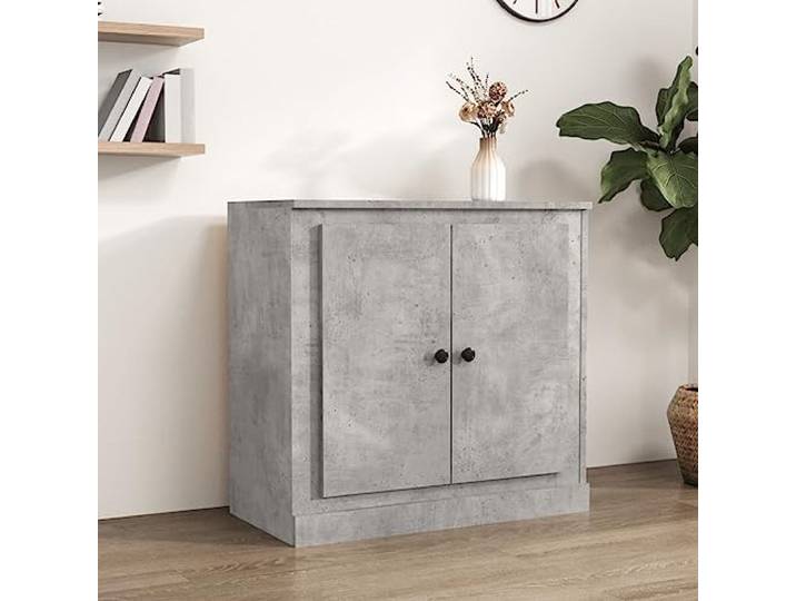 RJPLMFV Anrichte, grau, Beton, 70 cm, Holz Möbel zur Aufbewahrung von Wohnzimmern, feuchtigkeitsbeständig, Wandbefestigung inklusive, ideal für dekorative Ausstellung