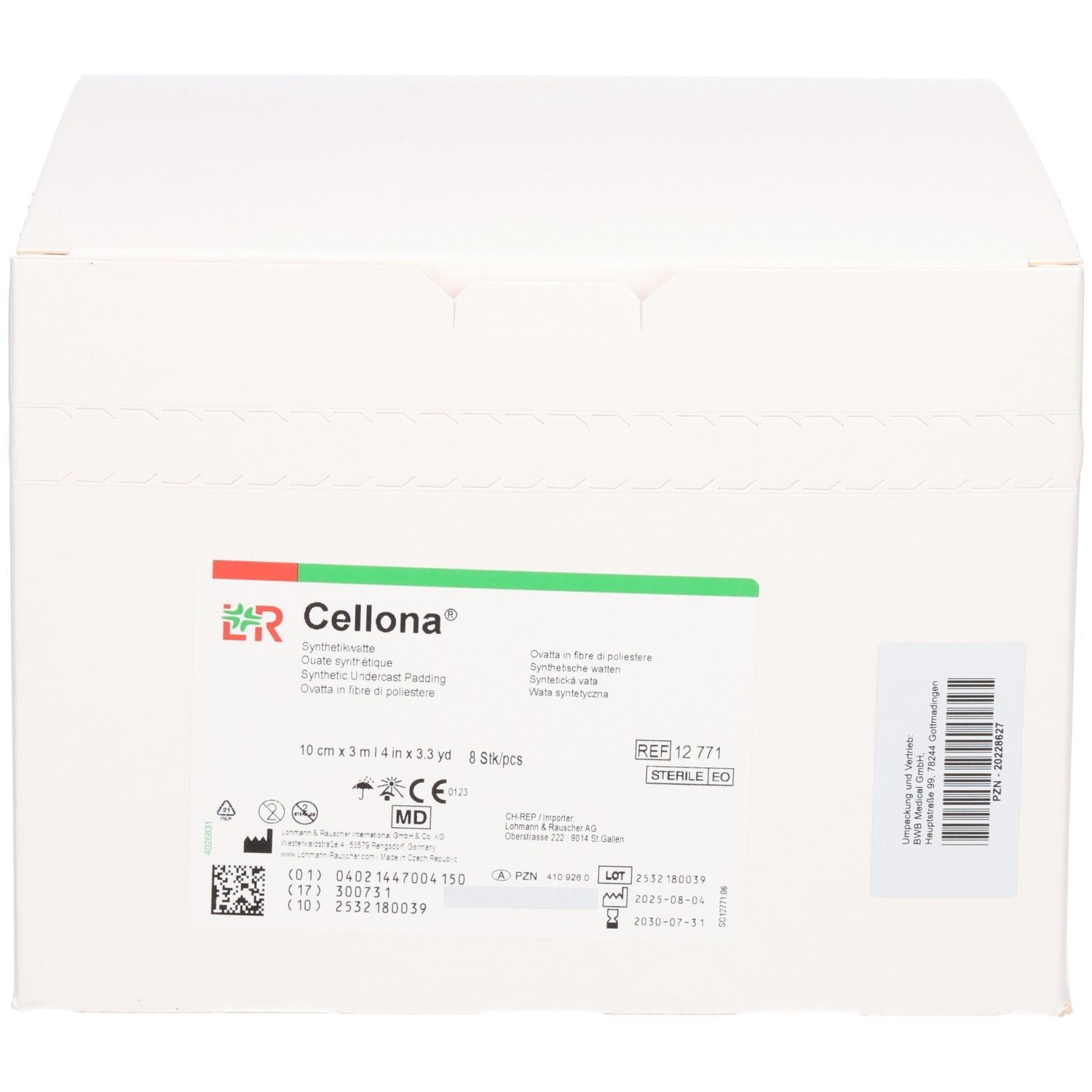 Cellona Synthetikwatte steril 10 cmx3 m 8 St Watte