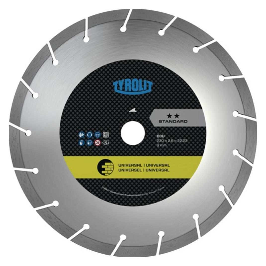 Tyrolit Diamanttrennscheibe DCU Standard Ø 230 mm Bohrung 22,23 mm Bau universal 7 mm (34499938)