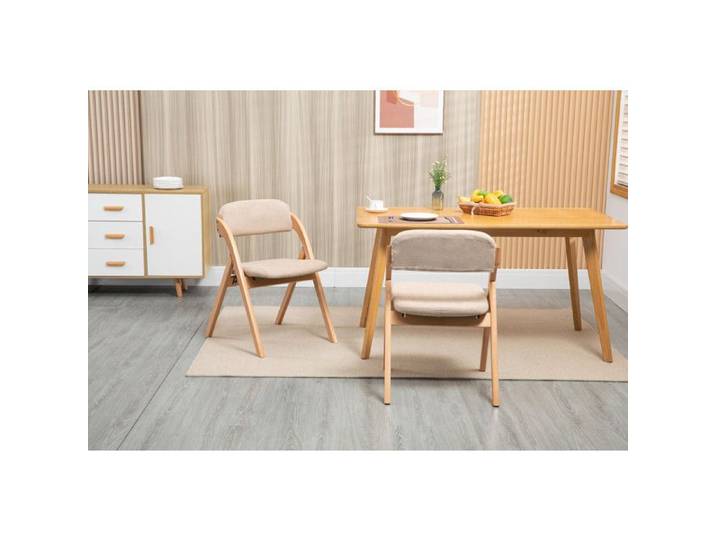 Chaises Pliantes - TRUXEN8 - Lot de 2 - Bois Massif - Sièges Rembourrés - Housse Amovible