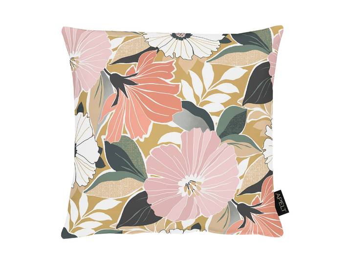 Kissenbezug Astrid Beige/Beige 49 x 49cm Baumwollstoff