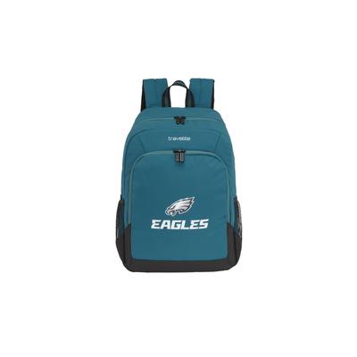 Schulrucksack TRAVELITE "travelite x NFL College Rucksack mit Laptopfach", Gr. B/H/T: 31cm x 43cm x 20cm, philadelphia eagles, Textil, Rucksäcke Schulrucksack, Unisex, Laptop-Rucksack, 15"-Laptopfach, mit Aufsteckfunktion