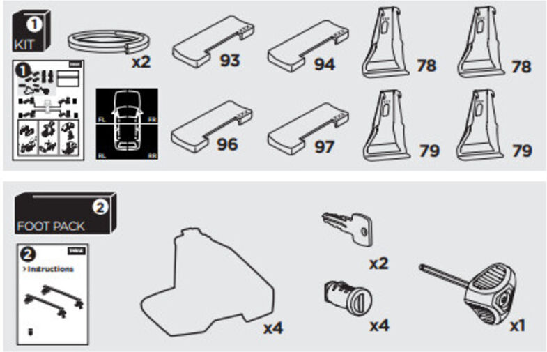 France Attelage Kit Thule 5016