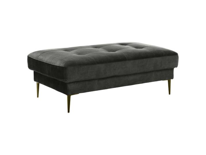Trendmanufaktur Hocker Luzi, Anthrazit, Füllung: Polyetherschaumkern, Kaltschaum, rechteckig, 125x42x72 cm, Made in EU, Stoffauswahl, Wohnzimmer, Hocker, Sitzhocker